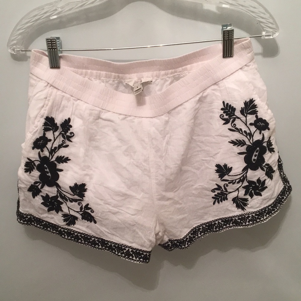 J crew linen embroidered short